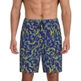 thumbnail image 1 of Wukai Uncaria Flower Men’s Short Pajama Pants With Pockets Soft Sleep Pj Shorts for Men-3X-Large, 1 of 6