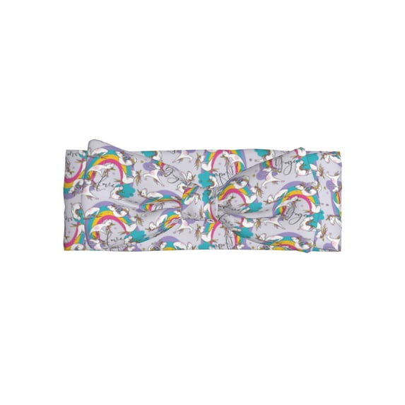 Wukai Unicorn DoingYoga Print Baby Bow Headband for Newborn Infant Baby Toddler Girls