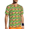 thumbnail image 1 of Wukai Vegetable Print Men's Short-Sleeved Mesh T-Shirt,Quick-Dry Short Sleeve Workout T-Shirt-X-Small, 1 of 8