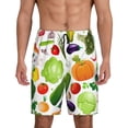 thumbnail image 1 of Wukai Vegetables2 Men’s Short Pajama Pants With Pockets Soft Sleep Pj Shorts for Men-4X-Large, 1 of 6