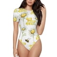 thumbnail image 1 of Naloa Sweet Honey Women's Short-Sleeved Onesie, One-Piece Swimsuit for Parties, dates, clubs - Small, 1 of 9
