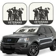 thumbnail image 1 of Wukai Veterans Day Print Windshield Sun Shade, Car Front Window Shades Sunshade Cover Sun Visor Shield Block Automotive Interior Protector Blocks UV Rays-Medium, 1 of 6