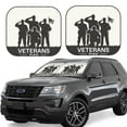 thumbnail image 1 of Wukai Veterans Day Print Windshield Sun Shade, Car Front Window Shades Sunshade Cover Sun Visor Shield Block Automotive Interior Protector Blocks UV Rays-Large, 1 of 6