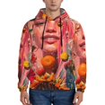 thumbnail image 1 of Wukai Vibrant Floral Collage Portrait Print Men Hoodies Fleece Sweatshirts Long Sleeve Sweaters Pullover Fall Outfits Winter Clothes-Medium, 1 of 7