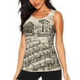thumbnail image 1 of Wukai Vineyard Landscape Print &nbsp;Women's Workout Tank Top Mesh Yoga Shirts Athletic Running Tank Tops Athletic Gym Shirts - Small, 1 of 8
