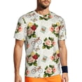 thumbnail image 1 of Wukai Vintage Bike Flower Butterfly Print Men's Short-Sleeved Mesh T-Shirt,Quick-Dry Short Sleeve Workout T-Shirt-3X-Large, 1 of 8