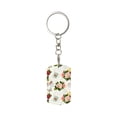 thumbnail image 1 of Wukai Vintage Bike Flower Butterfly Print Rectangular Metal Keychain: Sleek and Durable Key Ring for Securely Holding Keys Perfect for Everyday Use, 1 of 5