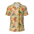 thumbnail image 1 of Wukai Vintage Bird Men’s Polo Shirts,Quick-Dry Athletic Shirt,Classic Fit Shirts-4X-Large, 1 of 8