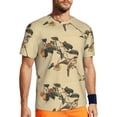 thumbnail image 1 of Wukai Vintage Bird Print Men's Short-Sleeved Mesh T-Shirt,Quick-Dry Short Sleeve Workout T-Shirt-5X-Large, 1 of 8