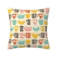 thumbnail image 1 of Wukai Vintage Cup Premium Polyester Fleece Pillow Covers with Hidden Zipper Closure,Luxuriously Soft and Durable-12"x12", 1 of 7