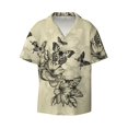 thumbnail image 1 of Wukai Vintage Floral Men's Casual Short-Sleeve Button Down Shirt - Lightweight Summer Dress Shirt for Daily Wear-3X-Large, 1 of 7