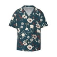 thumbnail image 1 of Wukai Vintage Floral Men's Casual Short-Sleeve Button Down Shirt - Lightweight Summer Dress Shirt for Daily Wear-, 1 of 7