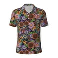 thumbnail image 1 of Wukai Vintage Floral Men’s Polo Shirts,Quick-Dry Athletic Shirt,Classic Fit Shirts-XX-Large, 1 of 8