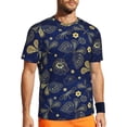 thumbnail image 1 of Wukai Vintage Golden Butterfly Print Men's Short-Sleeved Mesh T-Shirt,Quick-Dry Short Sleeve Workout T-Shirt-X-Large, 1 of 8