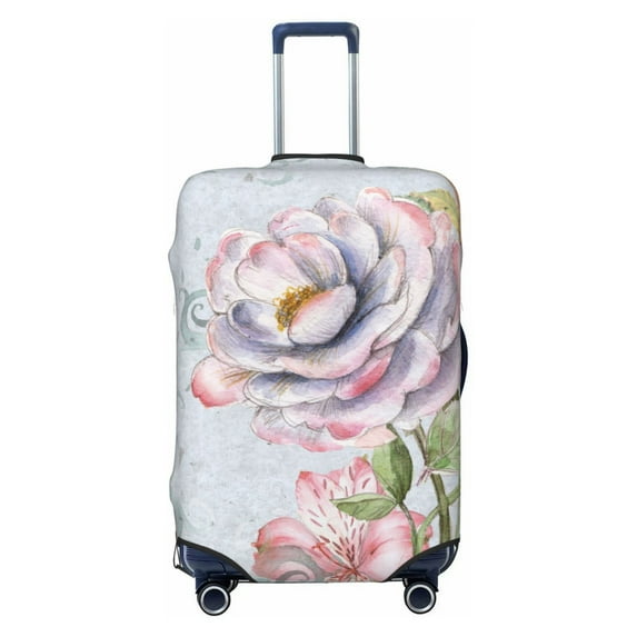 Wukai Vintage Rose Elastic Luggage Cover: Personalized Protection for Your Suitcase - Fits 19~29-inch, Washable & Durable Travel Companion-Medium