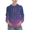 thumbnail image 1 of Wukai Violet Glitter Print Womens Hoodies Fleece Sweatshirts Long Sleeve Sweaters Pullover Fall Outfits Winter Clothes-XX-Large, 1 of 7