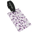 thumbnail image 1 of Wukai Violets Flowers Stylish and Durable Travel Luggage Tags: Waterproof PVC Rubber, Easy Attachment, Bold Lettering for Quick Identification, 1 of 1