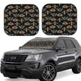 thumbnail image 1 of Wukai Wasp Cockchafer Butterfly Print Windshield Sun Shade, Car Front Window Shades Sunshade Cover Sun Visor Shield Block Automotive Interior Protector Blocks UV Rays-Small, 1 of 6