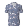 thumbnail image 1 of Wukai Watercolor Flowers Butterfly Men’s Polo Shirts,Quick-Dry Athletic Shirt,Classic Fit Shirts-4X-Large, 1 of 8