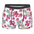 thumbnail image 1 of Wukai Watercolor Flowers Print Men’s Underwear Breathable Boxer Briefs,&nbsp;Moisture Wicking & Breathable-, 1 of 7