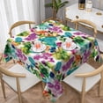 thumbnail image 1 of Wukai Watercolor Flowers Waterproof Tablecloth for Kitchen Dining, Fits Square Tables for 2-4 Seats -54"x54", 1 of 7