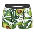 thumbnail image 1 of Wukai Watercolor Green Tropical Print Men’s Underwear Breathable Boxer Briefs,&nbsp;Moisture Wicking & Breathable-Large, 1 of 7