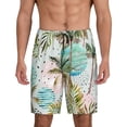 thumbnail image 1 of Wukai Watercolor Palm Tree Men’s Short Pajama Pants With Pockets Soft Sleep Pj Shorts for Men-X-Large, 1 of 6