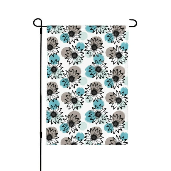 Wukai Watercolor Sunflower Garden Flags Double Sided Welcome Garden Yard House Flags Outside Outdoor House (Only Flag)