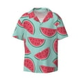 thumbnail image 1 of Wukai Watermelon Men's Casual Short-Sleeve Button Down Shirt - Lightweight Summer Dress Shirt for Daily Wear-Medium, 1 of 1