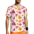thumbnail image 1 of Wukai Watermelon Print Men's Short-Sleeved Mesh T-Shirt,Quick-Dry Short Sleeve Workout T-Shirt-6X-Large, 1 of 8