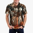 thumbnail image 1 of Wukai Whimsical Halloween Skeletons Men’s Polo Shirts Sleeve,Camisas Polo Para Hombre,True Classic Tees Men-4X-Large, 1 of 6