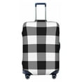 thumbnail image 1 of Wukai White And Black Plaid Elastic Luggage Cover: Personalized Protection for Your Suitcase - Fits 19~29-inch, Washable & Durable Travel Companion-, 1 of 8