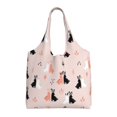 thumbnail image 1 of Wukai White And Black Rabbit Sturdy and Stylish Reusable Canvas Tote Bag: Eco-Friendly, Heavy-Duty Grocery Shopping Bag with Reinforced Handles, 1 of 7