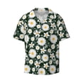thumbnail image 1 of Wukai White Daisies and Bee Men's Casual Short-Sleeve Button Down Shirt - Lightweight Summer Dress Shirt for Daily Wear-XX-Large, 1 of 7