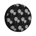 thumbnail image 1 of Wukai White Flower Dandelion Print Spare Tire Cover for RV Trailer,Waterproof PVC Faux Leather Wheel Cover Fit for Truck,Trailer,RV,SUV,Camper and Most Vehicle-14 inch, 1 of 6