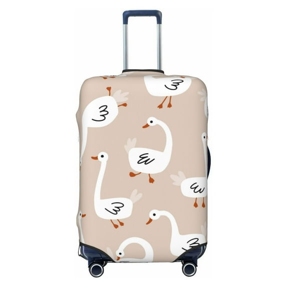 Wukai White Goose Elastic Luggage Cover: Personalized Protection for Your Suitcase - Fits 19~29-inch, Washable & Durable Travel Companion-X-Large
