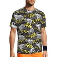 thumbnail image 1 of Wukai White Retro Off-Road Vehicle Print Men's Short-Sleeved Mesh T-Shirt,Quick-Dry Short Sleeve Workout T-Shirt-Small, 1 of 8