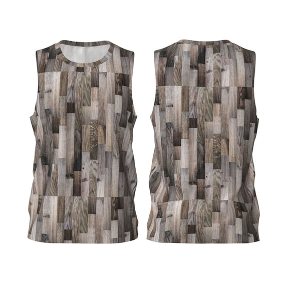 Wukai Wooden Texture Men’s Basketball JerseySmall