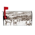 thumbnail image 1 of Wukai Woodland Forest With Deers Mailbox Covers for Garden Outdoor Decor,Waterproof Post Box Cover 21x18 in& 25.5x21 in-, 1 of 8