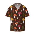 thumbnail image 1 of Wukai Woodland Mushroom Men's Casual Short-Sleeve Button Down Shirt - Lightweight Summer Dress Shirt for Daily Wear-, 1 of 1