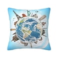 thumbnail image 1 of Wukai World Travel Premium Polyester Fleece Pillow Covers with Hidden Zipper Closure,Luxuriously Soft and Durable-12"x12", 1 of 7