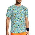 thumbnail image 1 of Wukai World Travel1 Print Men's Short-Sleeved Mesh T-Shirt,Quick-Dry Short Sleeve Workout T-Shirt-3X-Large, 1 of 8