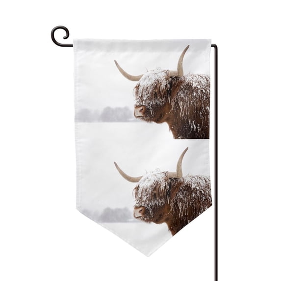 Wukai Yak Print Garden Flag 12.5x18 Inch Double Sided Sun-resistant Rain-resistant, Wrinkle-resistant Colorfast(Only Flag)