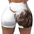 thumbnail image 1 of Wukai Yak Print Pack Biker Shorts for Women Yoga Workout Gym Running Scrunch Active Shorts-Small, 1 of 8