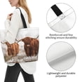 thumbnail image 1 of Wukai Yak Print Reusable Grocery Bag Shopping Bags Shopping Handle Bag Suitable for Outdoor Convenient Daily Bag, 1 of 7