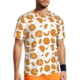 thumbnail image 1 of Wukai Yellow Biscuit Print Men's Short-Sleeved Mesh T-Shirt,Quick-Dry Short Sleeve Workout T-Shirt-3X-Large, 1 of 8
