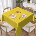 thumbnail image 1 of Wukai Yellow Glitter Waterproof Tablecloth for Kitchen Dining, Fits Square Tables for 2-4 Seats -60"x60", 1 of 7