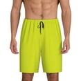 thumbnail image 1 of Wukai Yellow Men’s Short Pajama Pants With Pockets Soft Sleep Pj Shorts for Men-Small, 1 of 6
