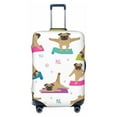 thumbnail image 1 of Wukai Yoga Dogs Poses Elastic Luggage Cover: Personalized Protection for Your Suitcase - Fits 19~29-inch, Washable & Durable Travel Companion-Medium, 1 of 8