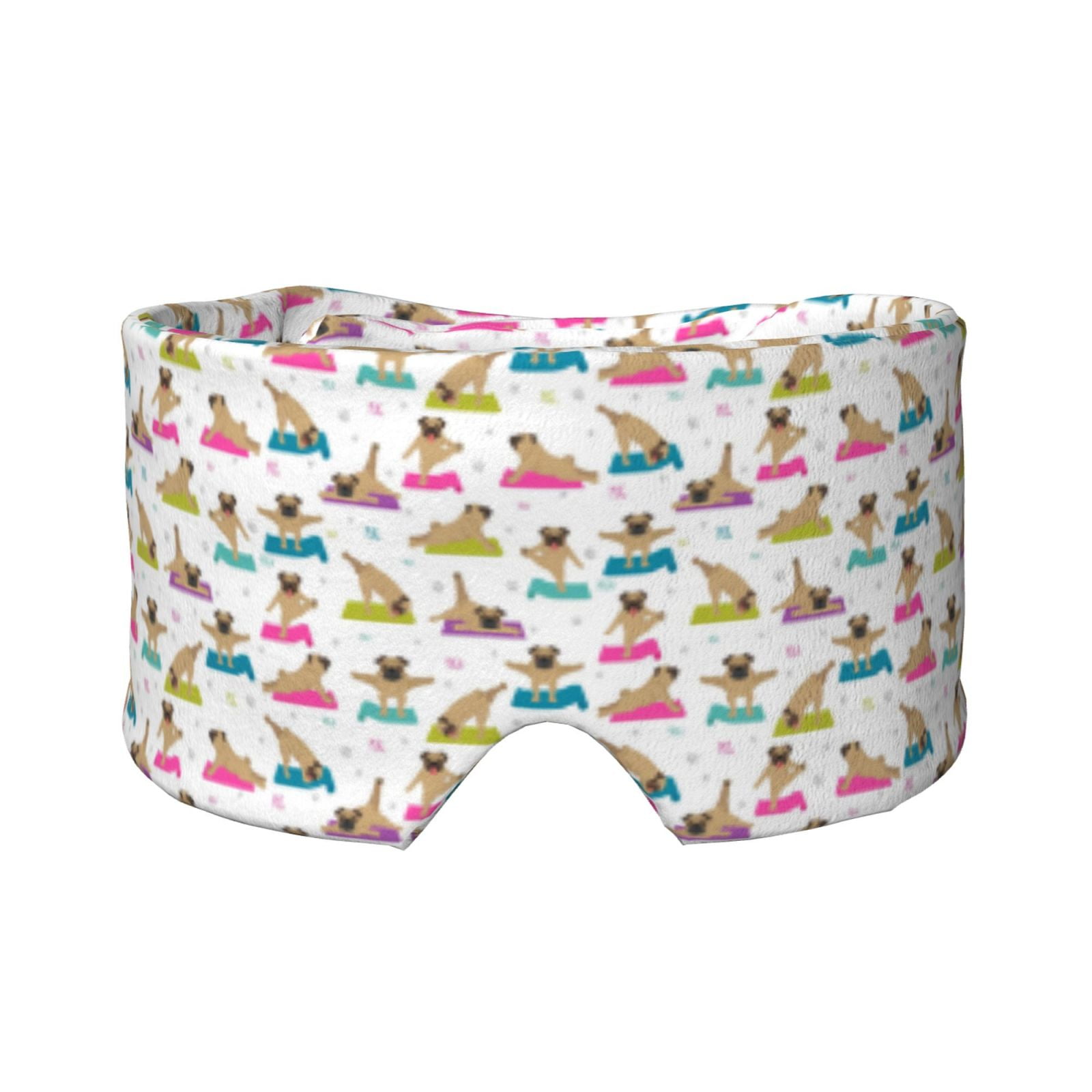 Wukai Yoga Dogs Poses Print Sleep Mask Eye Mask for Sleeping, Ultra